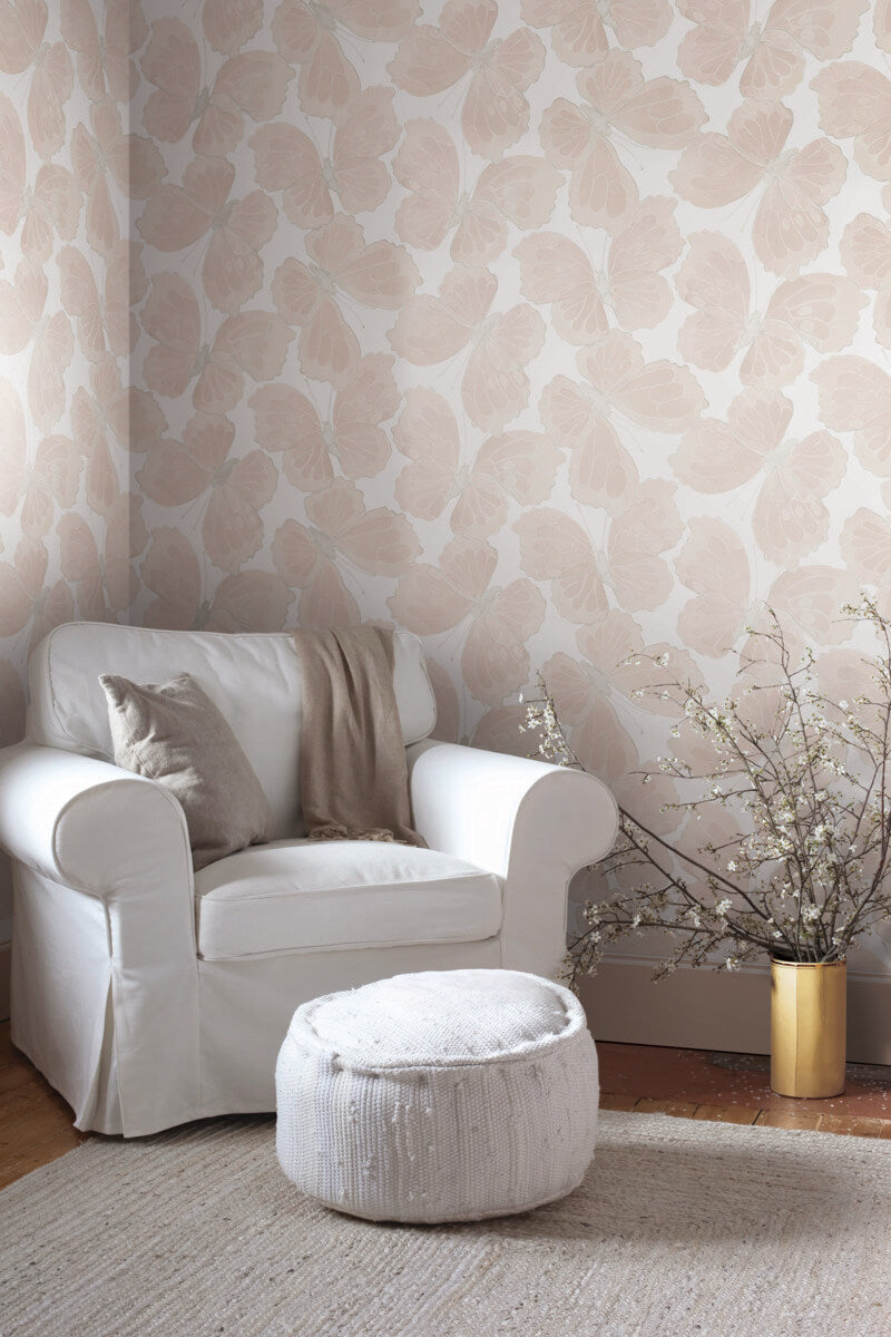 Aviva Stanoff Monarch Peel & Stick Wallpaper Sample - Pink