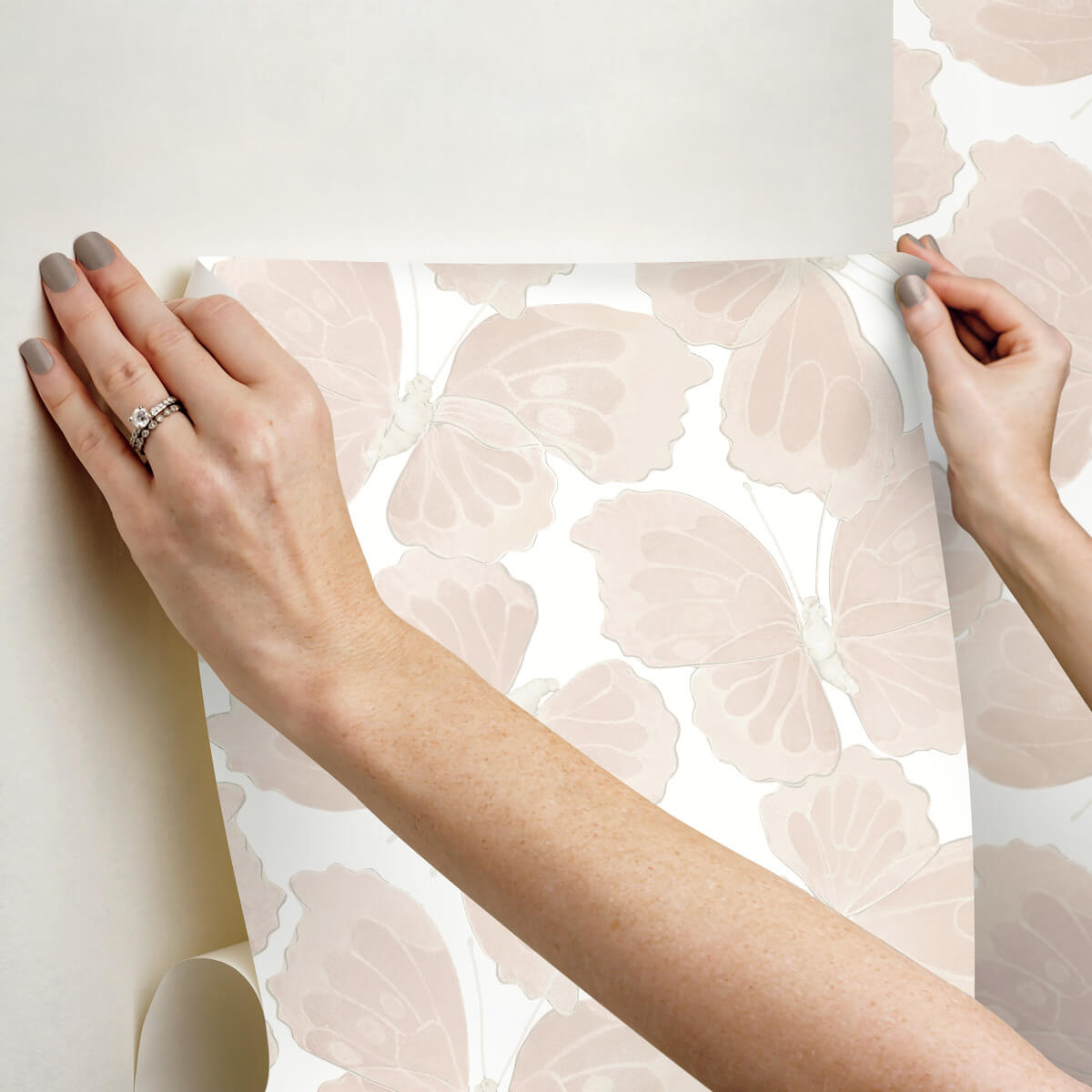 Aviva Stanoff Monarch Peel & Stick Wallpaper Sample - Pink