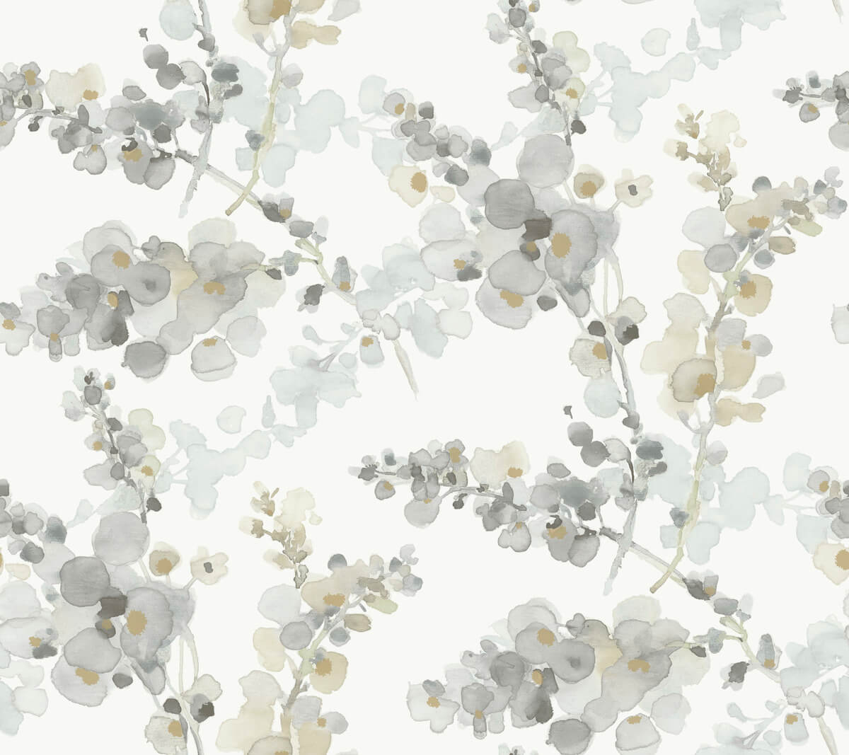 Simply Candice Blossom Fling Peel & Stick Wallpaper Sample - Steel