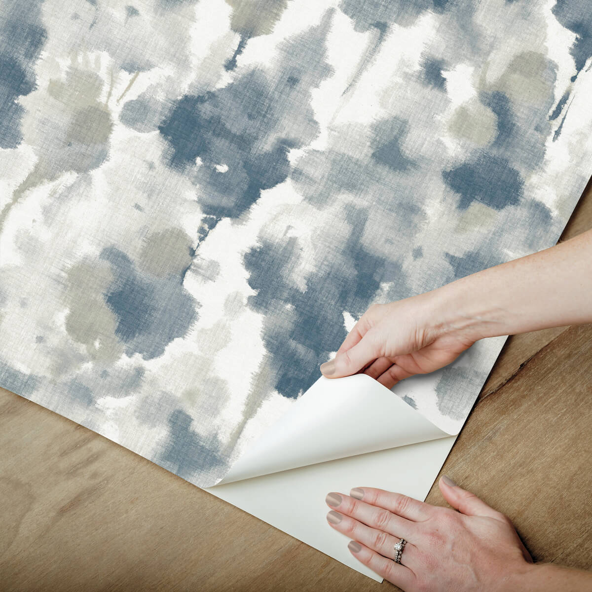 Simply Candice Mirage Peel & Stick Wallpaper Sample - Navy