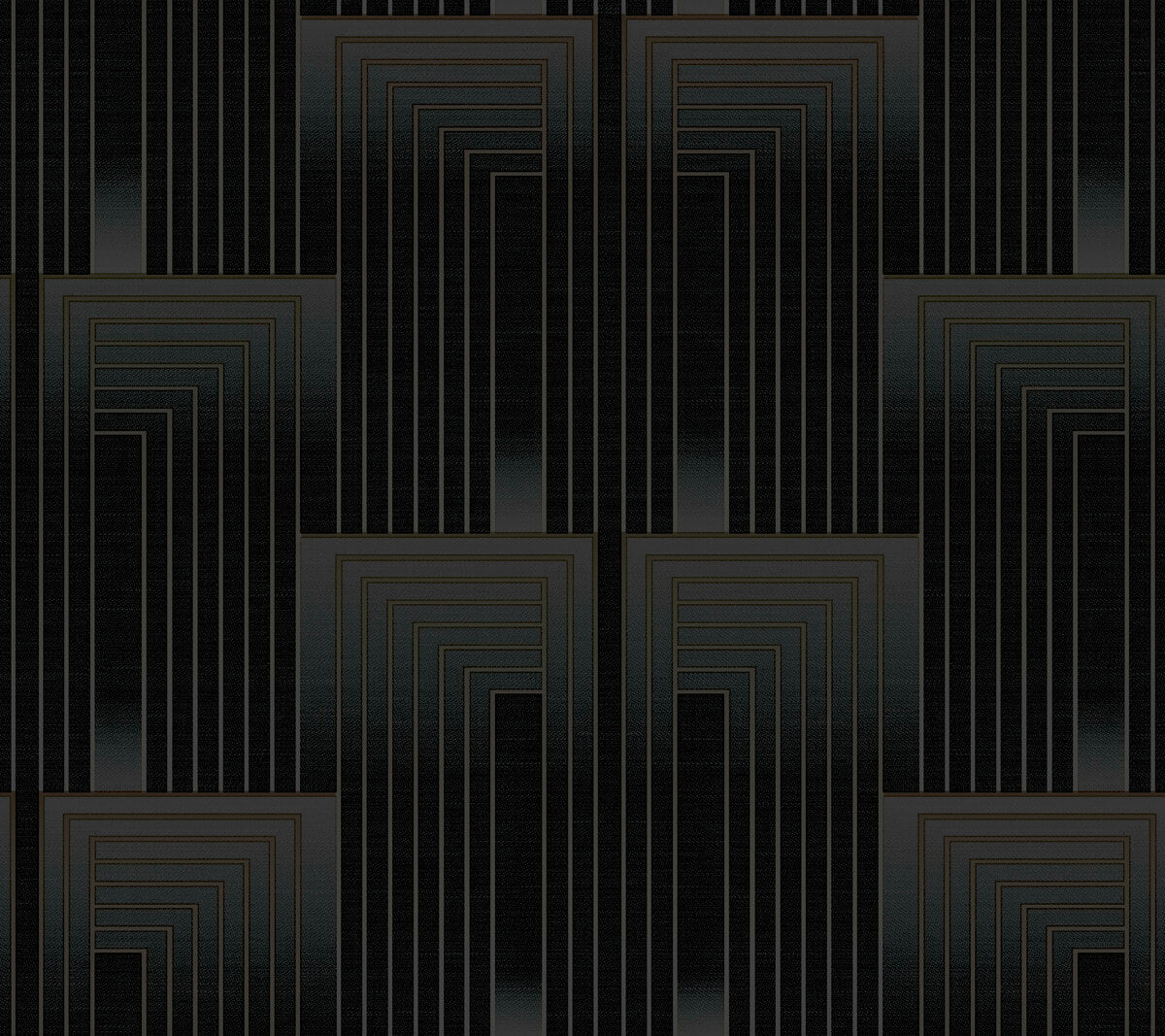 Simply Candice Vanishing Peel & Stick Wallpaper Sample - Black & Copper