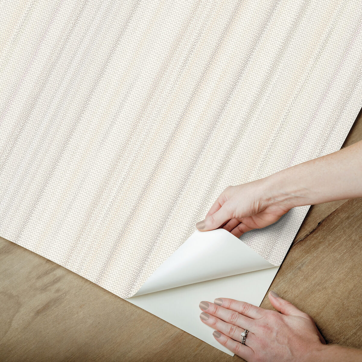 Missoni Striped Sunset Peel & Stick Wallpaper Sample - Beige