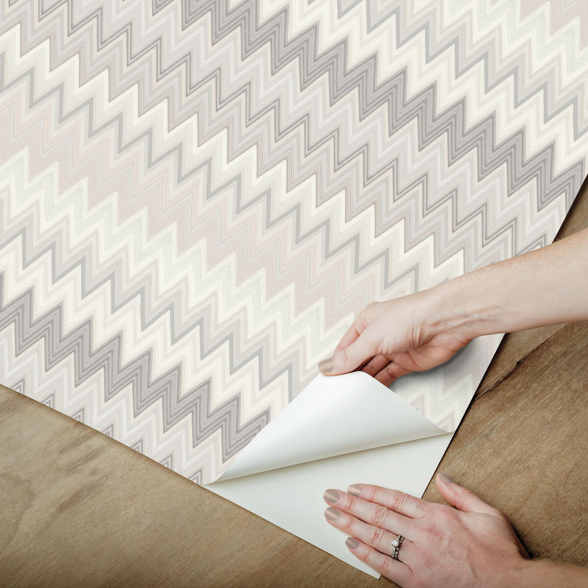 Missoni Zig Zag Peel & Stick Wallpaper Sample - Beige