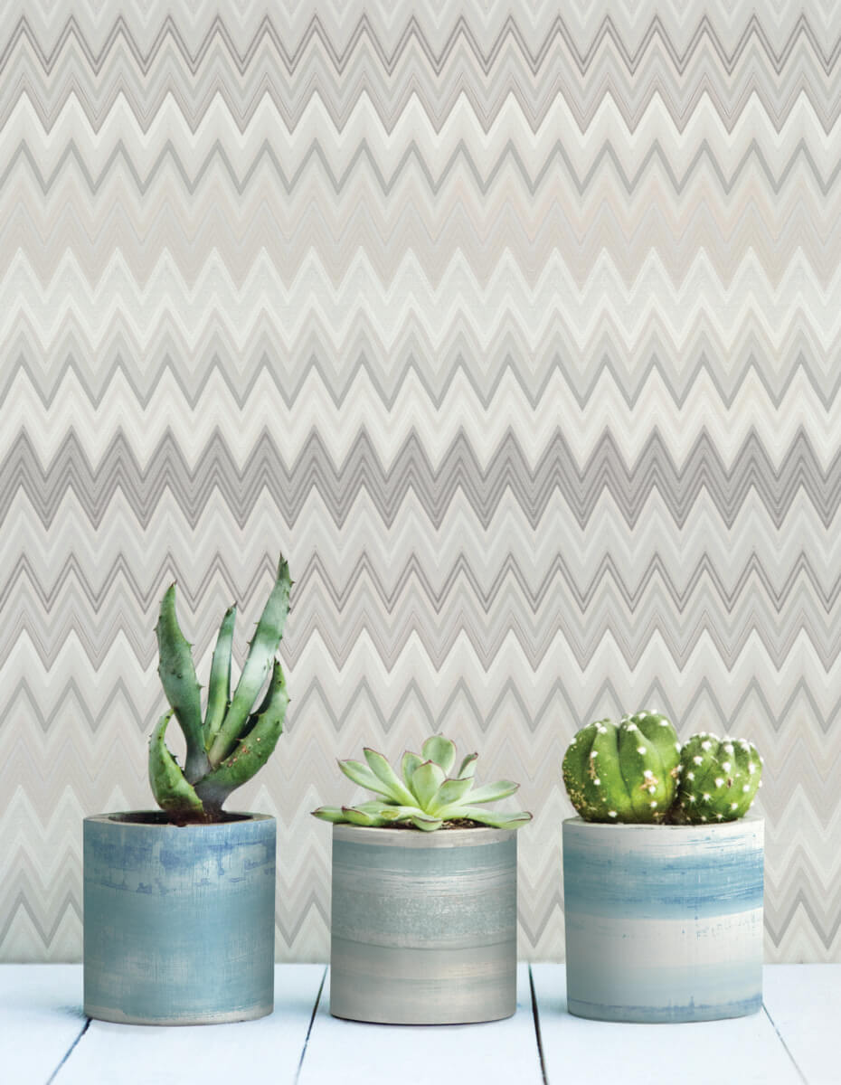 Missoni Zig Zag Peel & Stick Wallpaper Sample - Beige