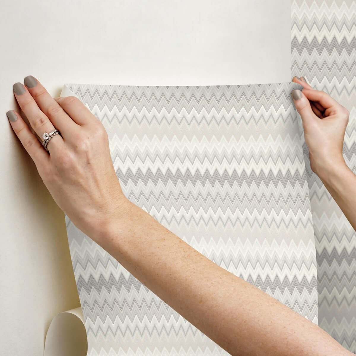 Missoni Zig Zag Peel & Stick Wallpaper Sample - Beige