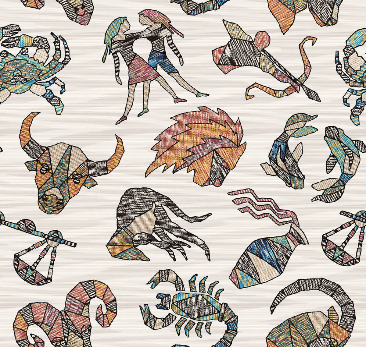 Missoni Constellations Peel & Stick Wallpaper Sample - Multicolor