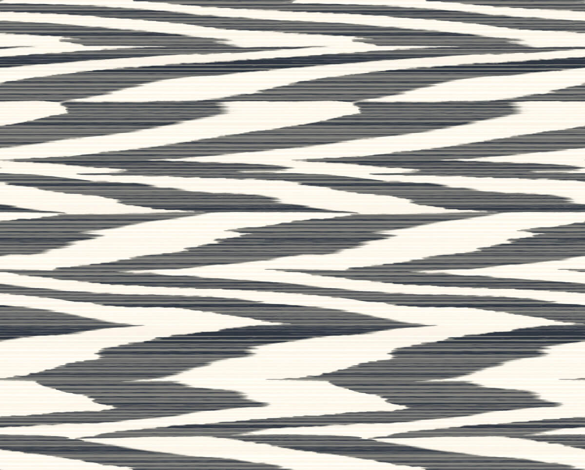 Missoni Flamed Zig Zag Peel & Stick Wallpaper Sample - Black