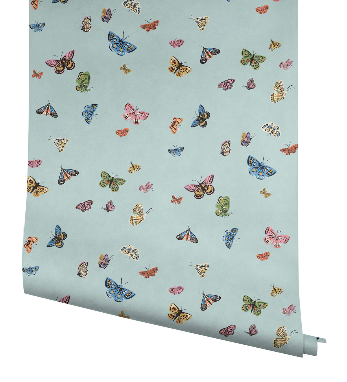 Rifle Paper Co. Butterfly House Peel & Stick Wallpaper Sample - Light Blue