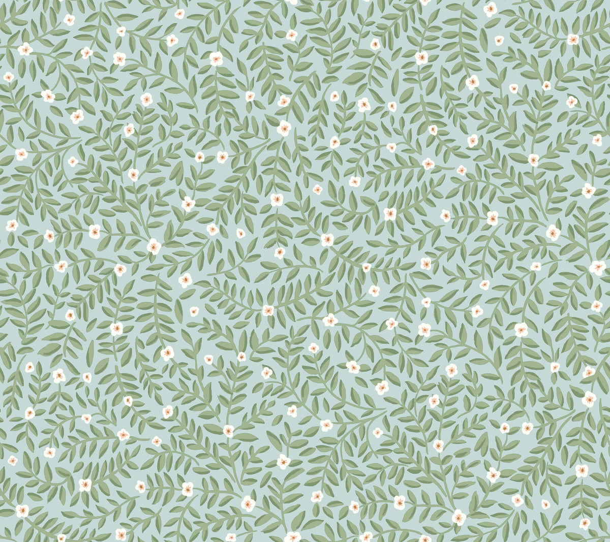 Rifle Paper Co. Elodie Peel & Stick Wallpaper Sample - Light Blue