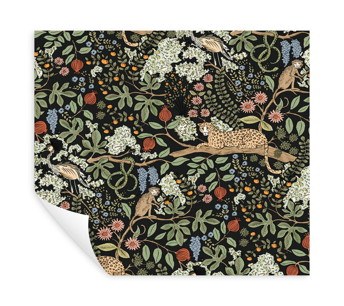 Rifle Paper Co. Safari Peel & Stick Wallpaper Sample - Black