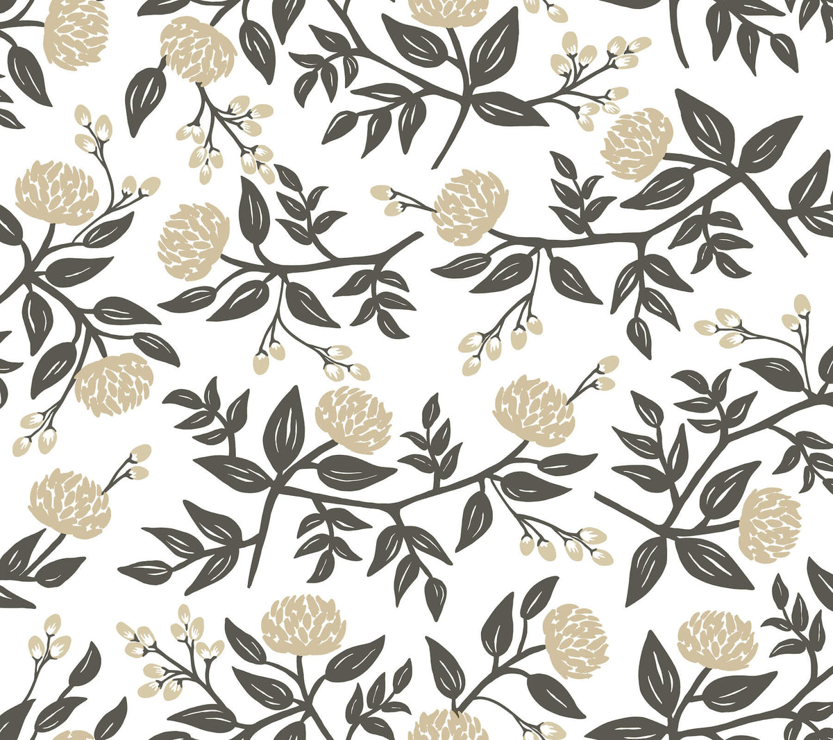 Rifle Paper Co. Peonies Peel & Stick Wallpaper Sample - White & Black