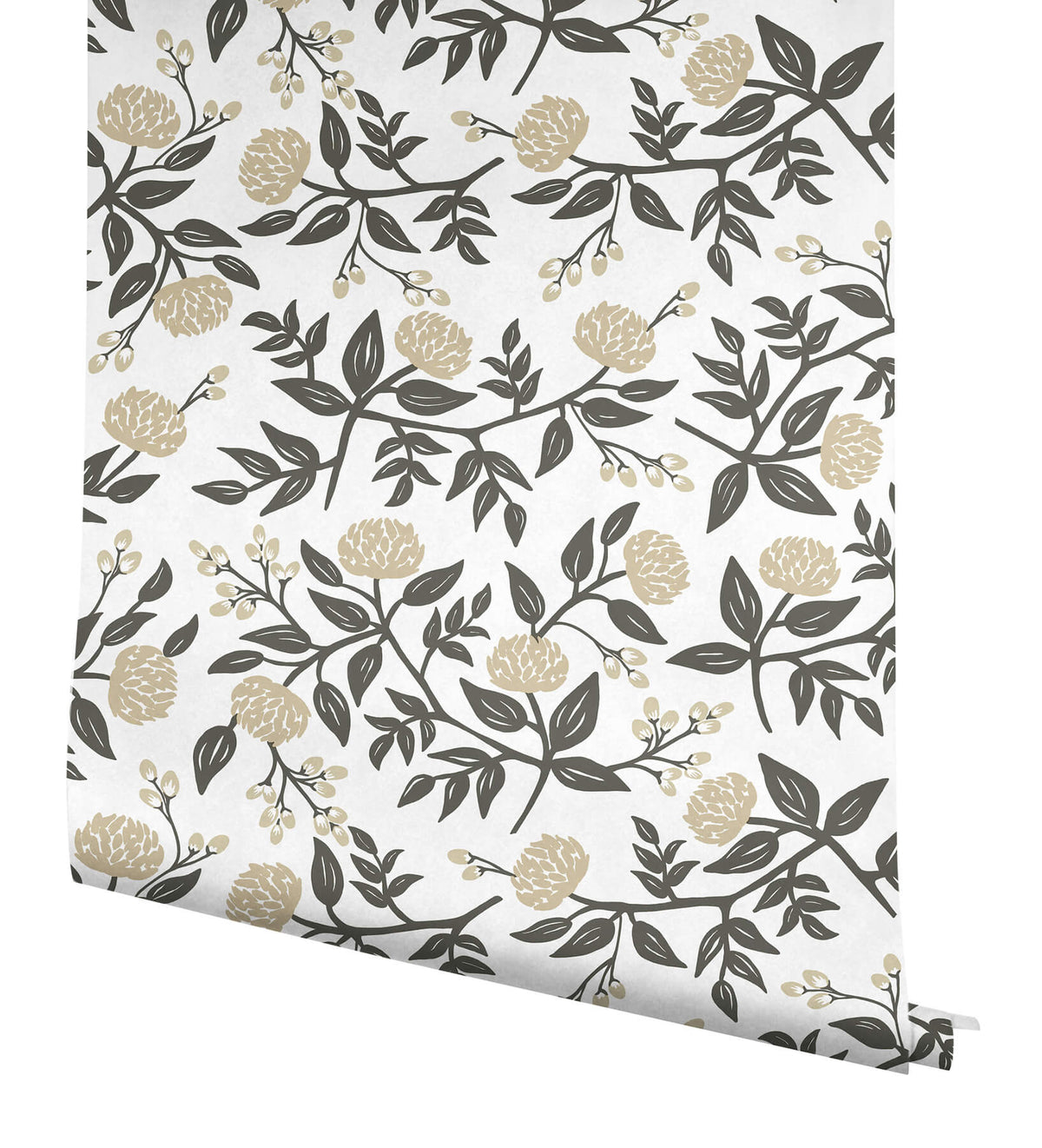 Rifle Paper Co. Peonies Peel & Stick Wallpaper Sample - White & Black
