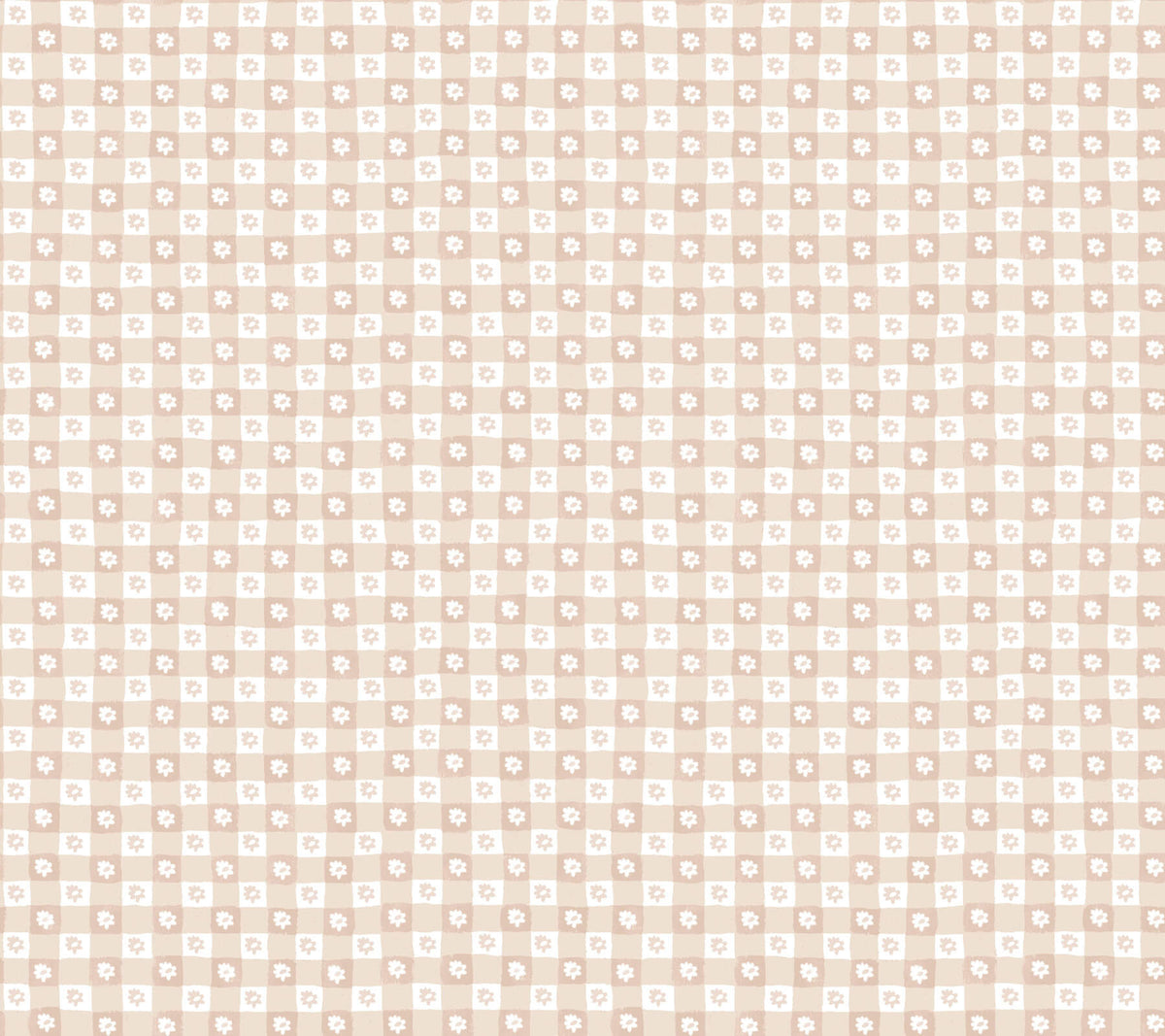 Rifle Paper Co. Daisy Gingham Peel & Stick Wallpaper Sample - Blush
