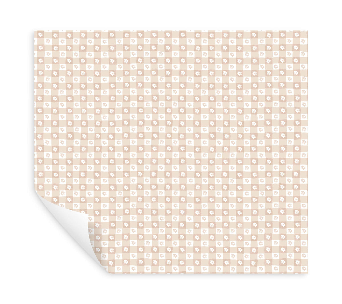 Rifle Paper Co. Daisy Gingham Peel & Stick Wallpaper Sample - Blush
