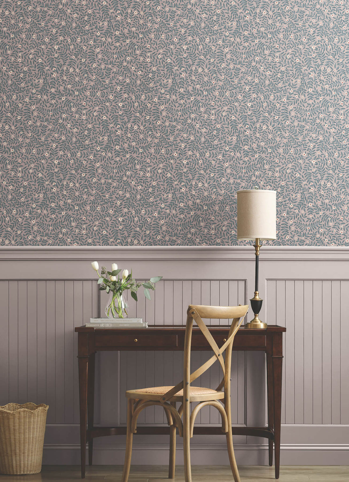 Rifle Paper Co. Elodie Peel & Stick Wallpaper Sample - Lilac
