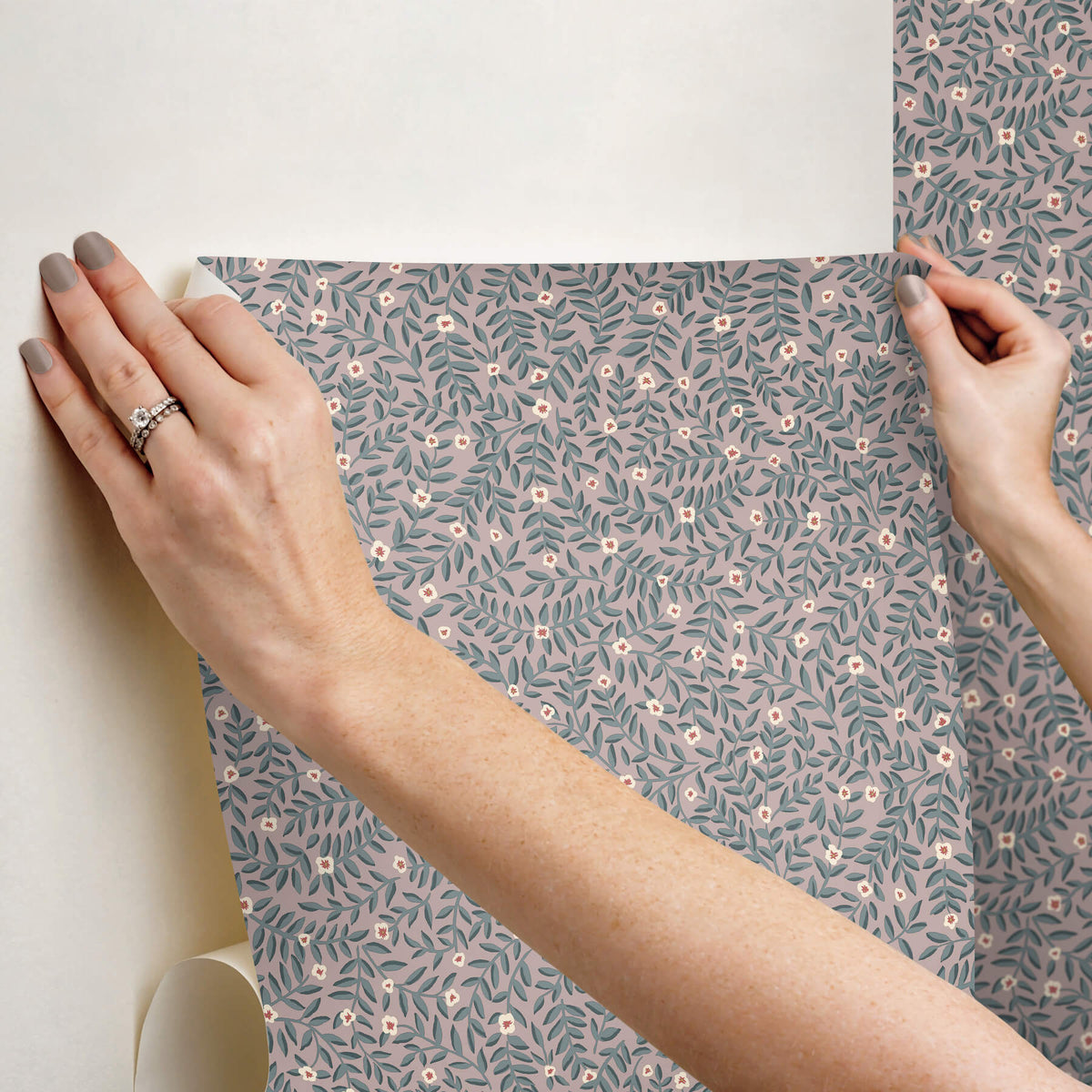 Rifle Paper Co. Elodie Peel & Stick Wallpaper Sample - Lilac