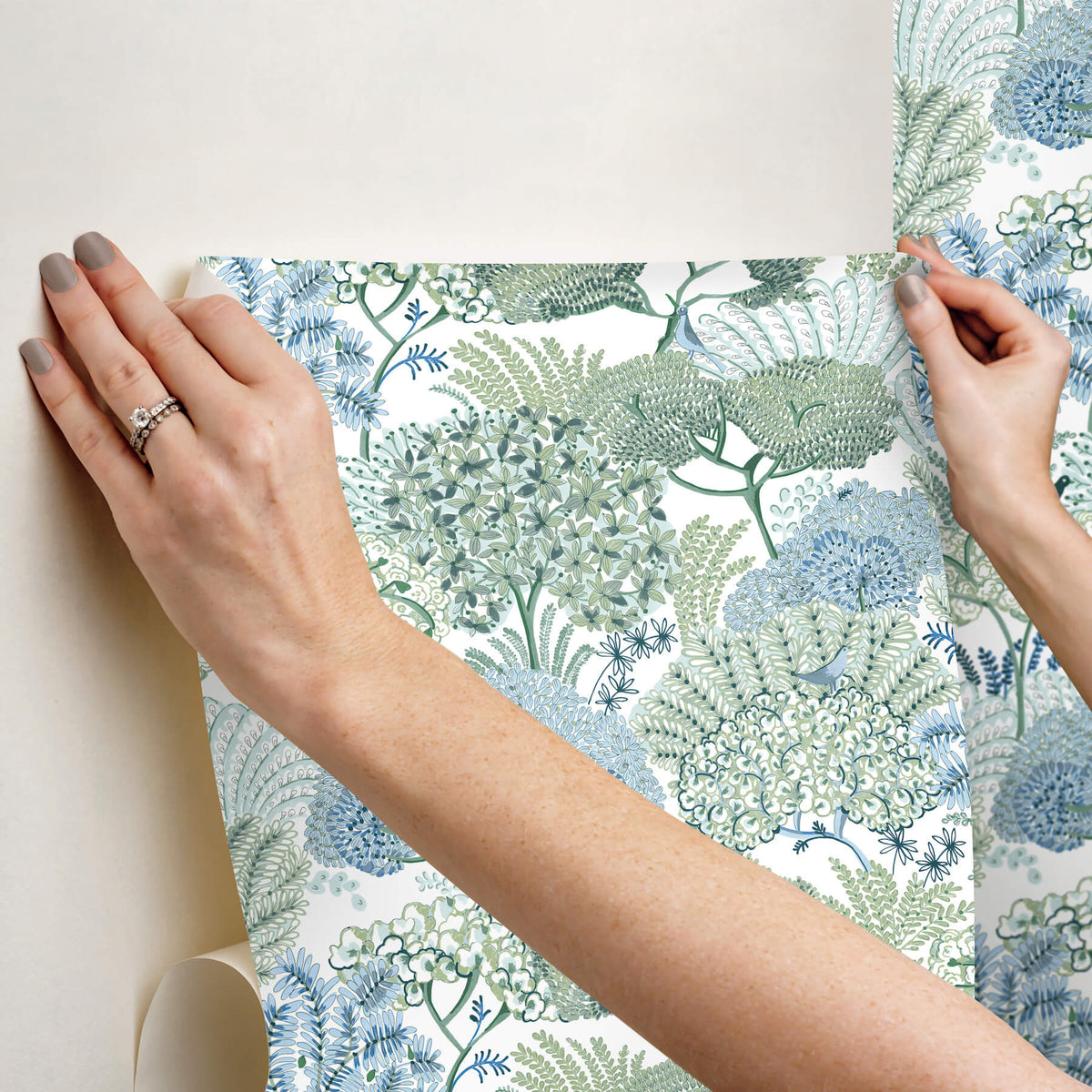 York Garden Muse Everbloom Forest Peel & Stick Wallpaper - Green