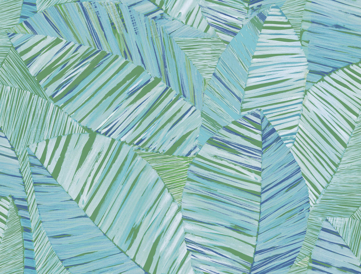 York Garden Muse Crown Canopy Peel & Stick Wallpaper Sample - Blue