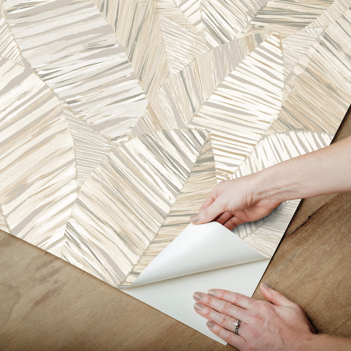 York Garden Muse Crown Canopy Peel & Stick Wallpaper Sample - Neutral
