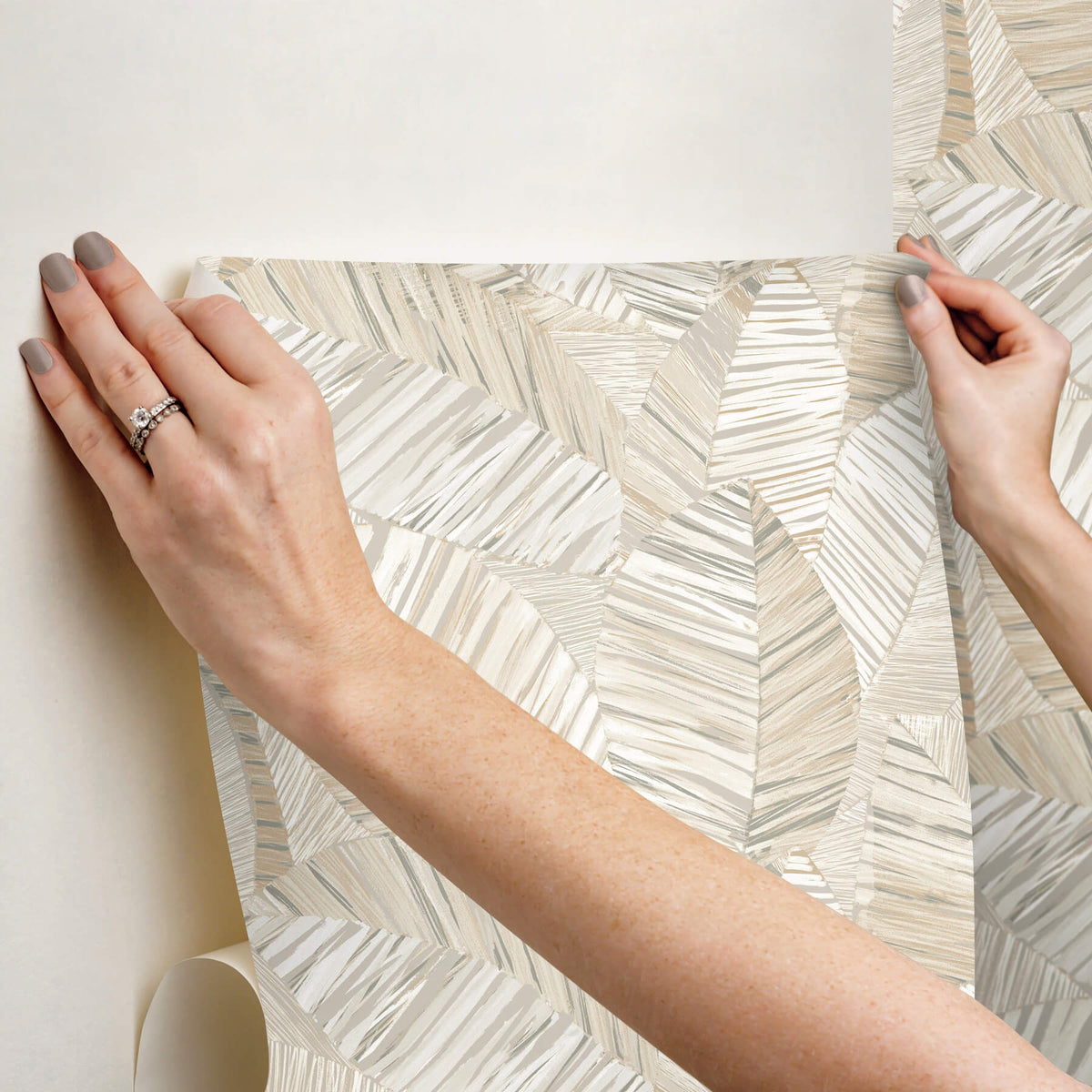 York Garden Muse Crown Canopy Peel & Stick Wallpaper Sample - Neutral