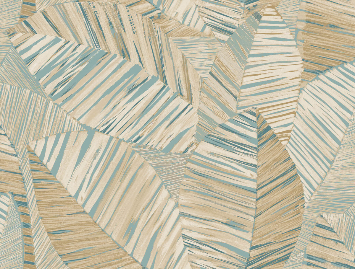York Garden Muse Crown Canopy Peel & Stick Wallpaper Sample - Teal