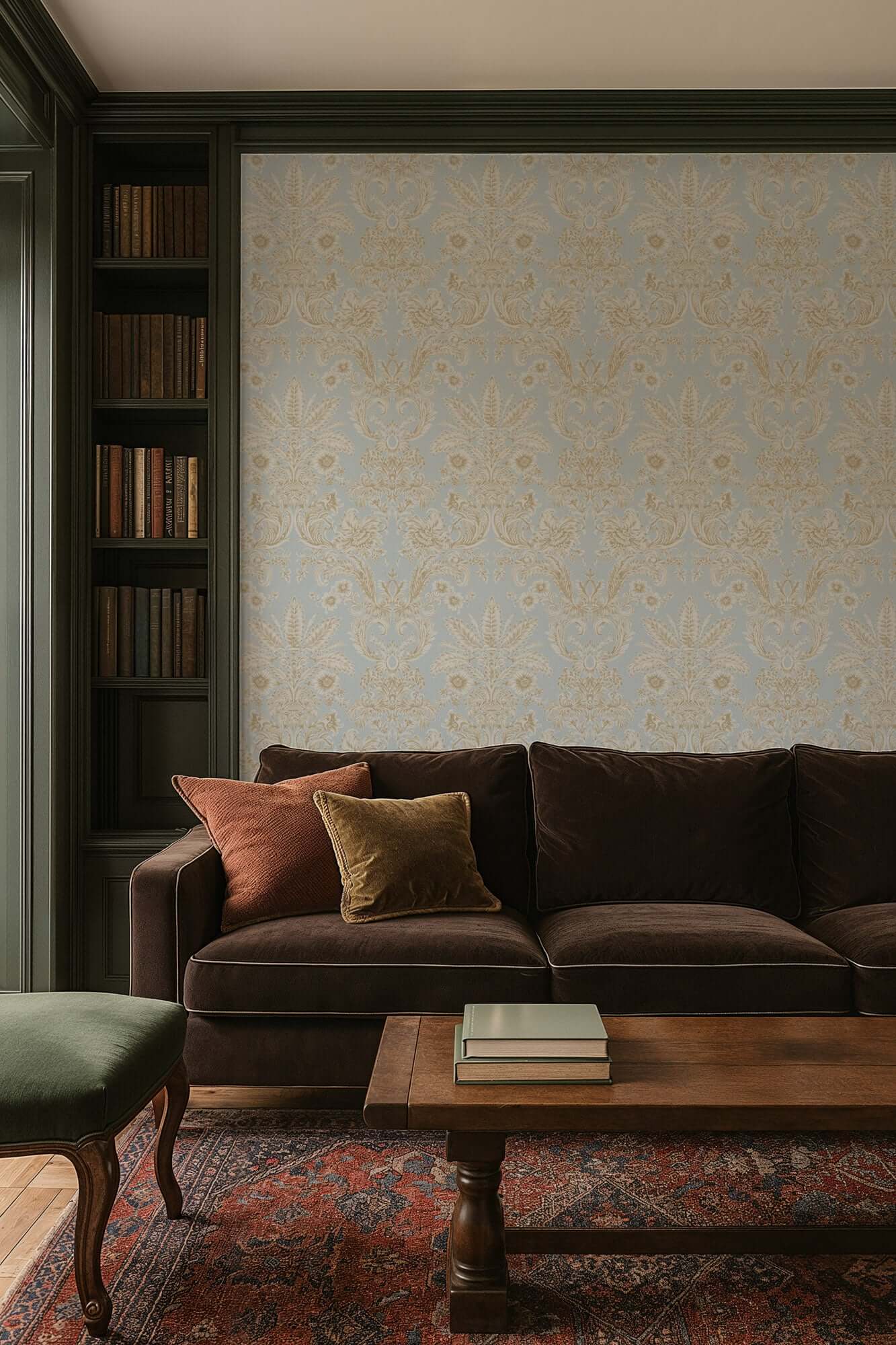 Mitchell Black Parlor Paper Wallpaper - Hazy Daytime