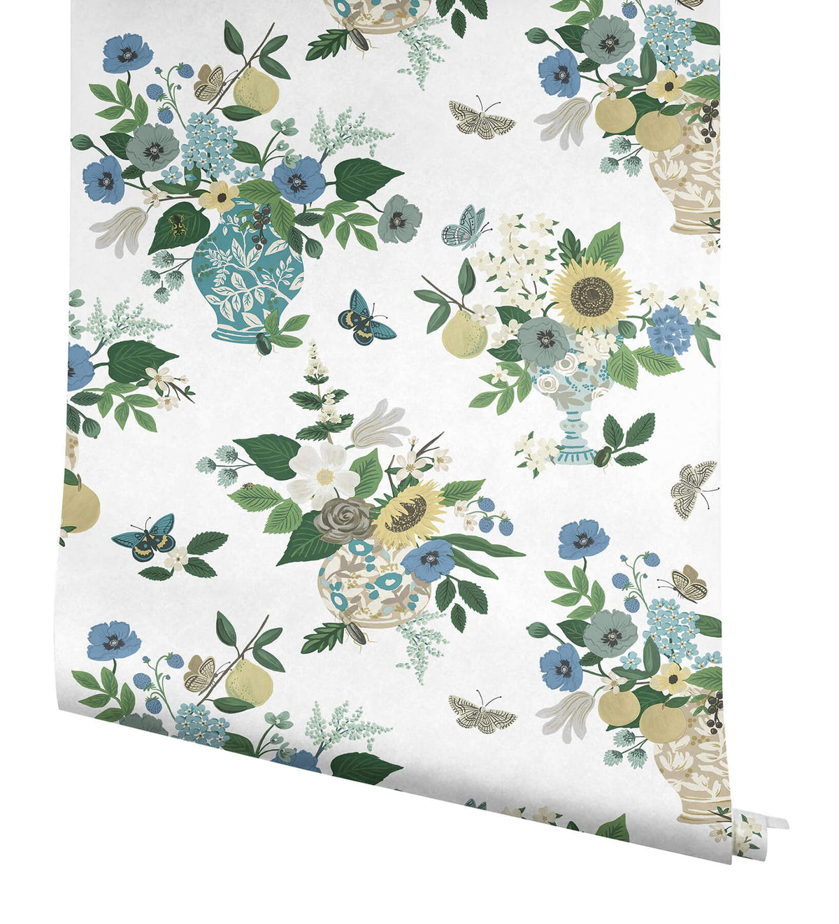 Rifle Paper Co. Flower Studies Wallpaper - Blue
