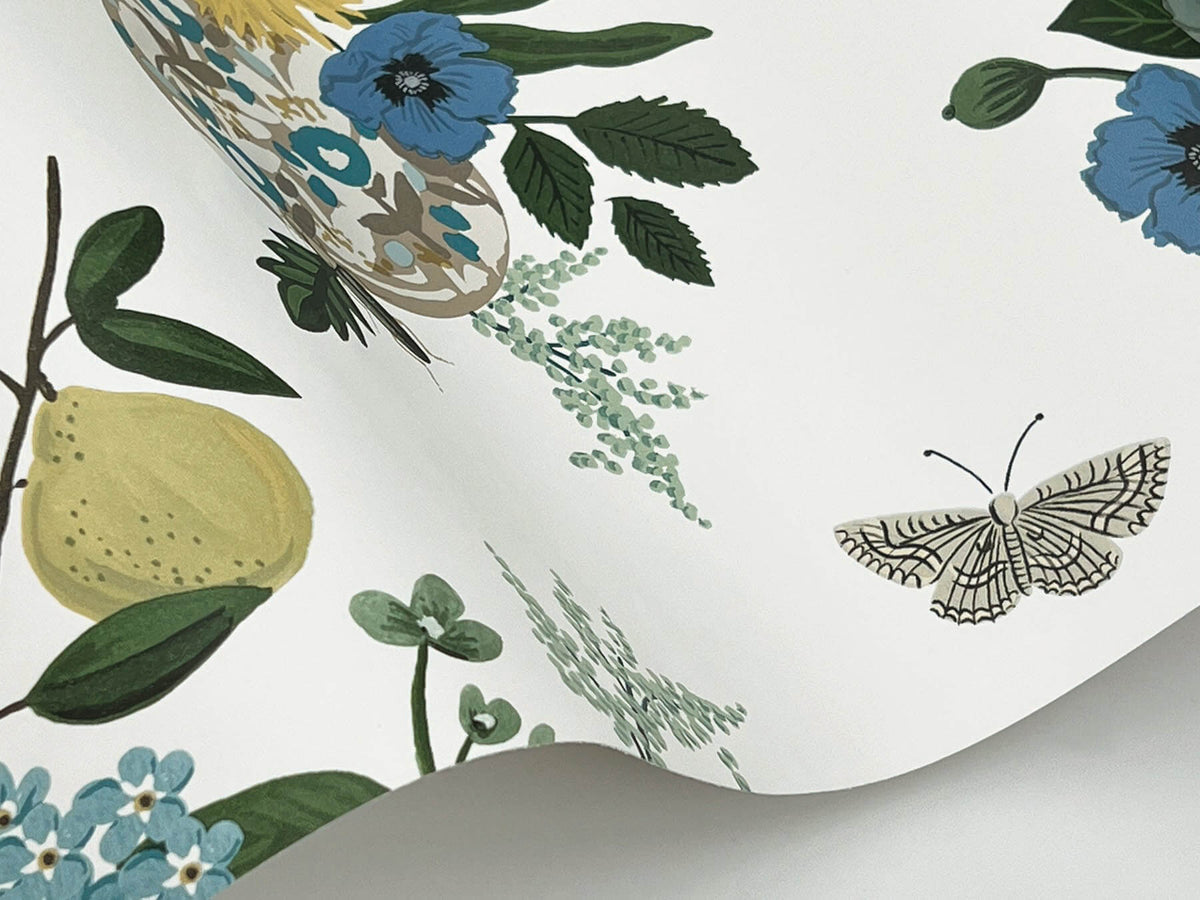 Rifle Paper Co. Flower Studies Wallpaper - Blue