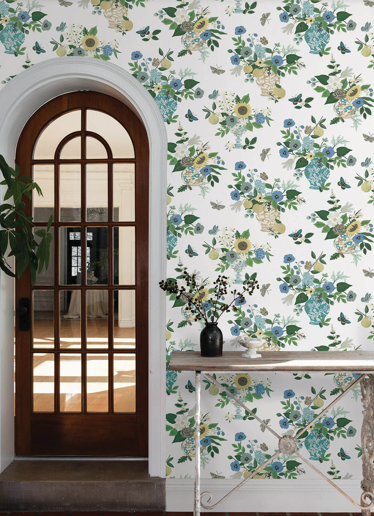 Rifle Paper Co. Flower Studies Wallpaper - Blue
