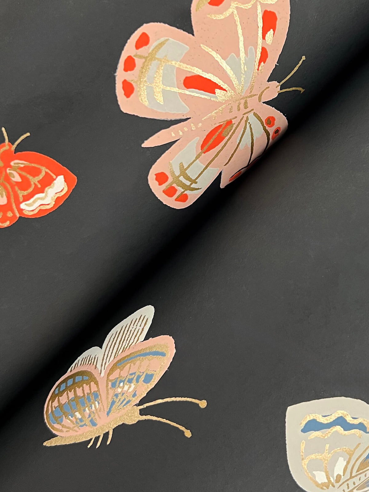 Rifle Paper Co. Butterfly House Wallpaper Sample - Black