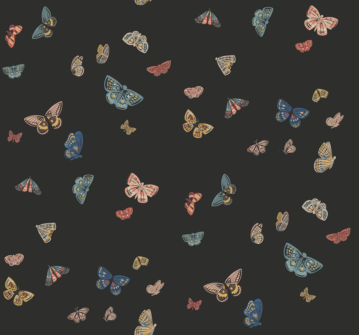 Rifle Paper Co. Butterfly House Wallpaper Sample - Black