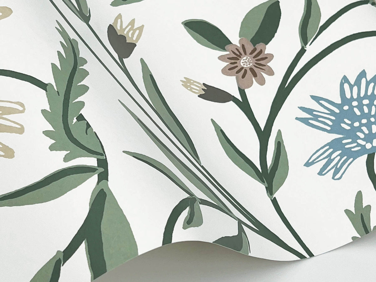Rifle Paper Co. Aster Wallpaper - White