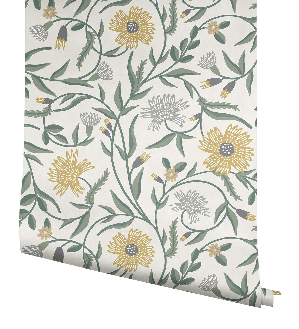 Rifle Paper Co. Aster Wallpaper - Gold