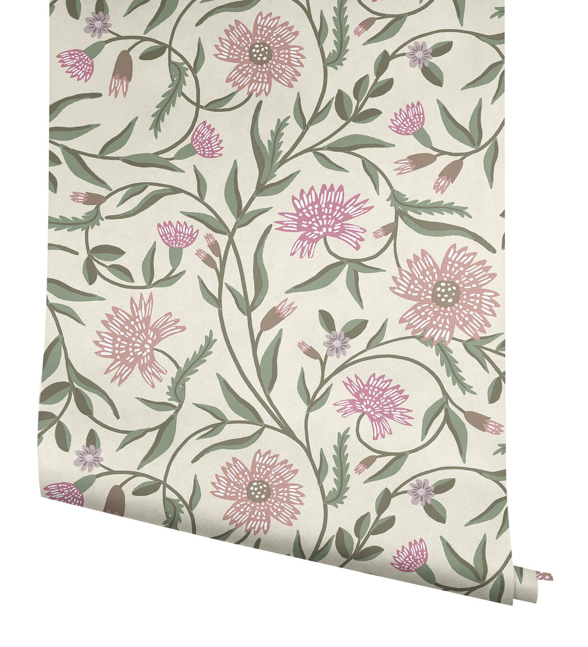 Rifle Paper Co. Aster Wallpaper Sample - Rose