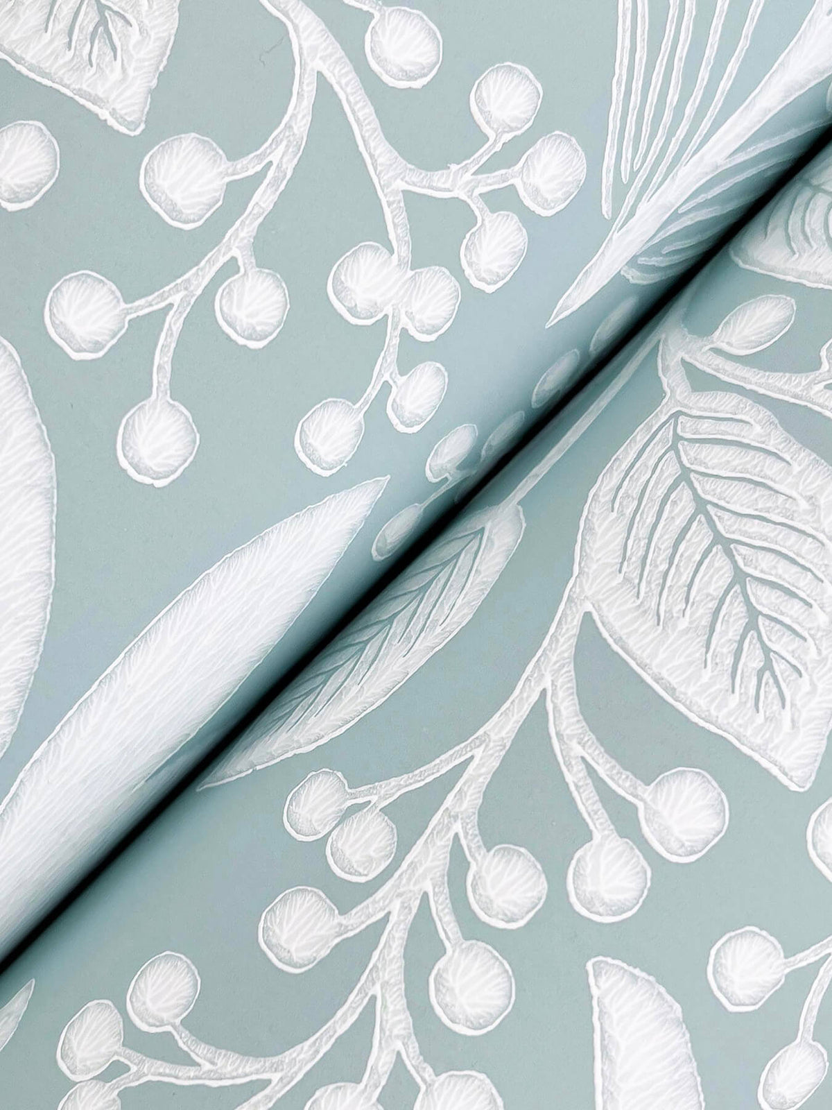 Rifle Paper Co. Pineapple Damask Wallpaper - Light Blue