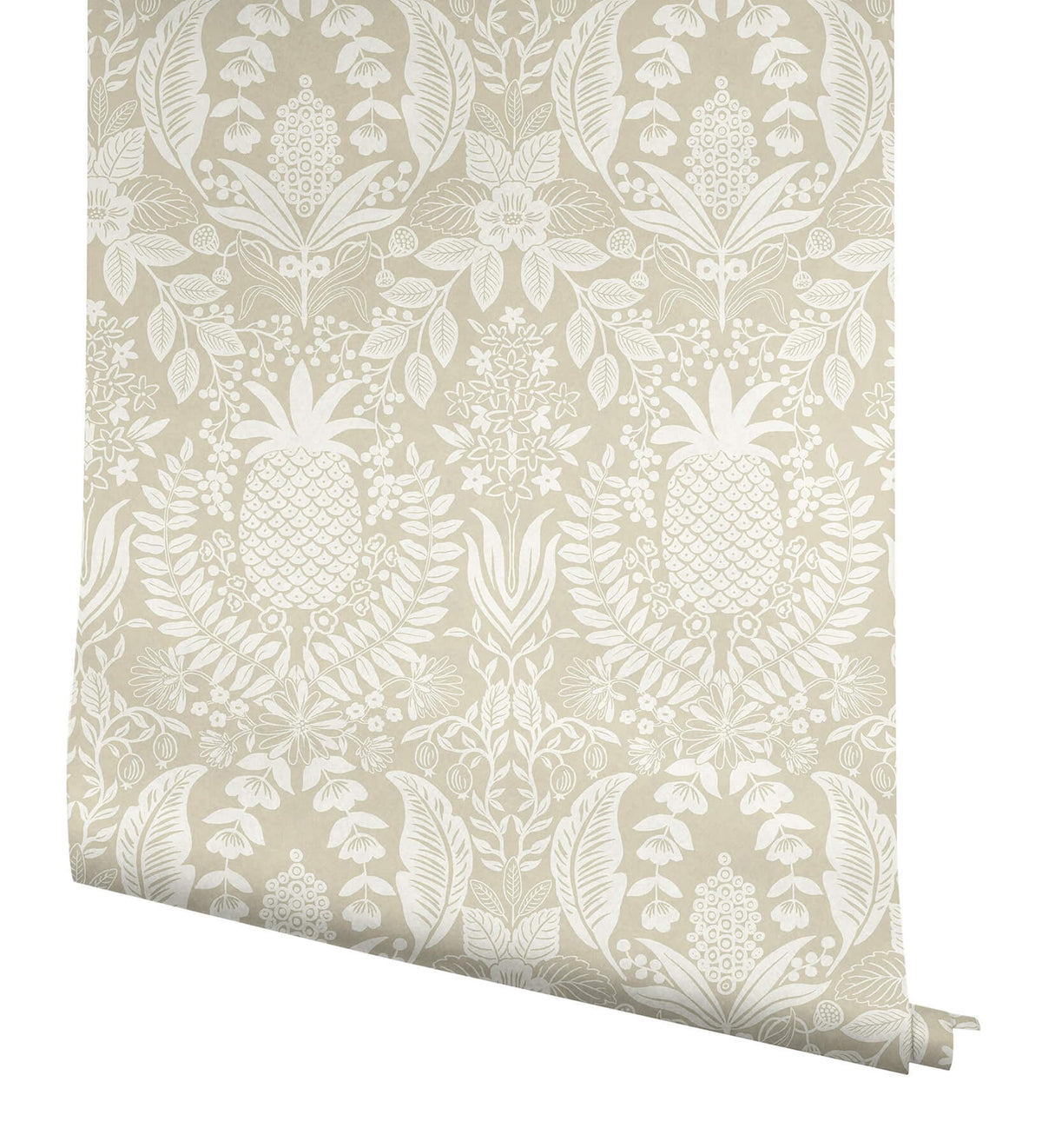 Rifle Paper Co. Pineapple Damask Wallpaper - Linen