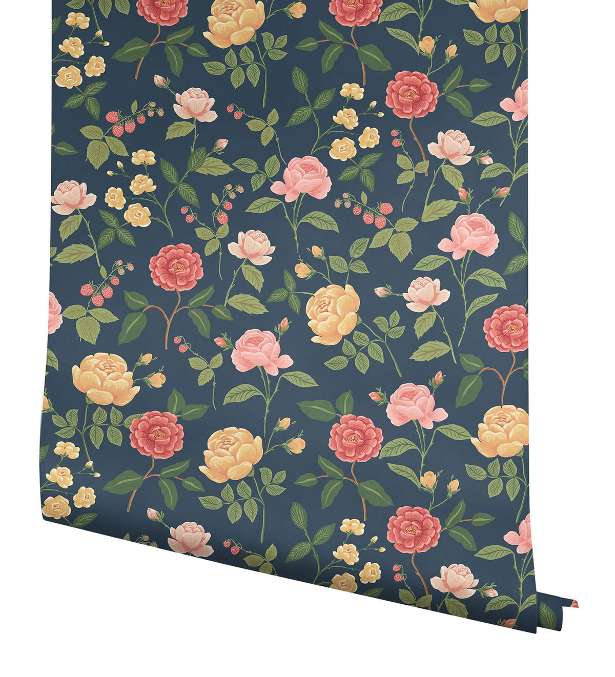 Rifle Paper Co. Roses Wallpaper - Navy