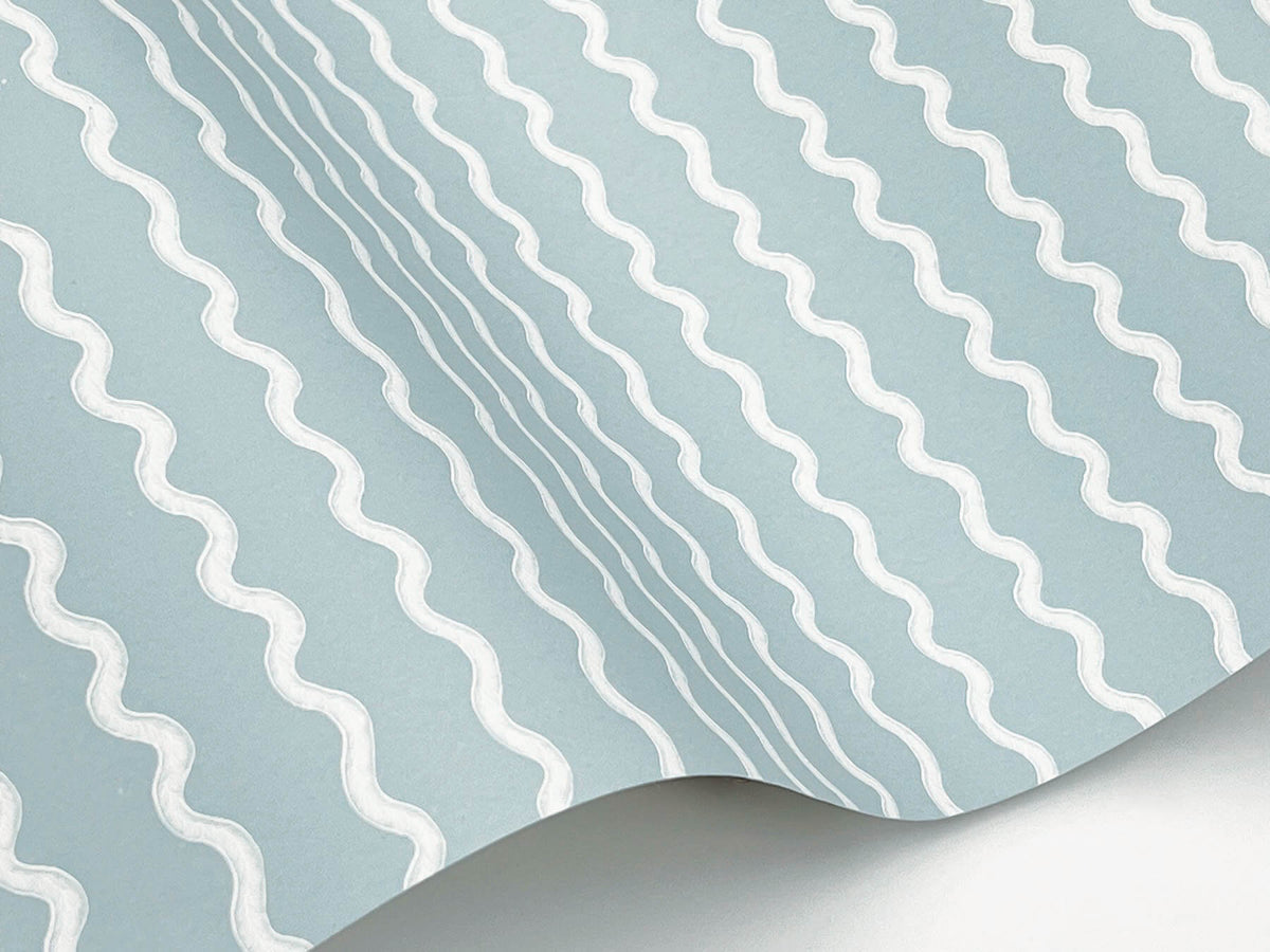 Rifle Paper Co. Rickrack Wallpaper - Light Blue