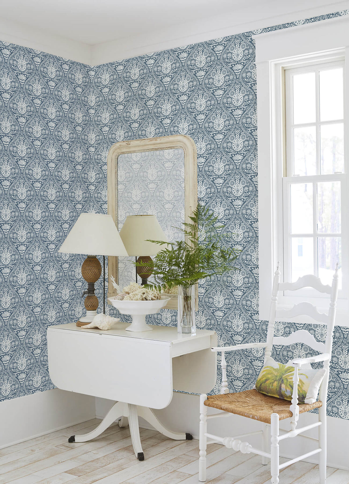 Disney Mickey Mouse Block Print Peel & Stick Wallpaper Sample - Blue