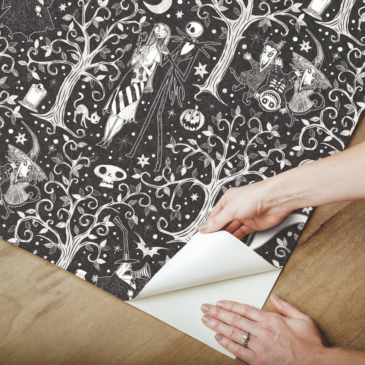Disney Tim Burton's The Nightmare Before Christmas Forest Peel & Stick Wallpaper Sample