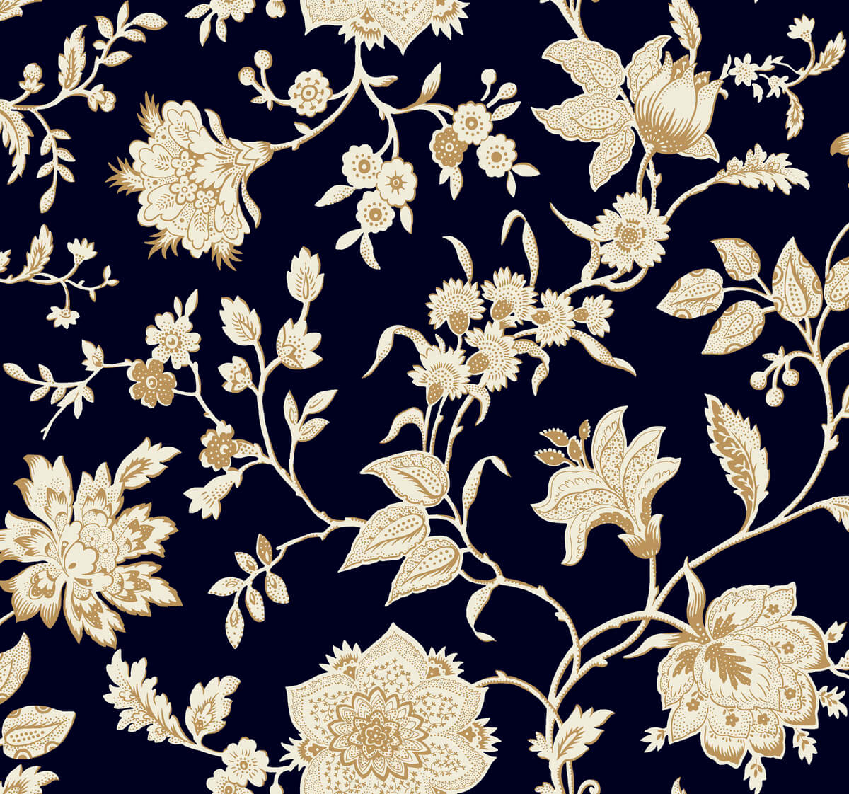 York Toile Sutton Wallpaper Sample - Black