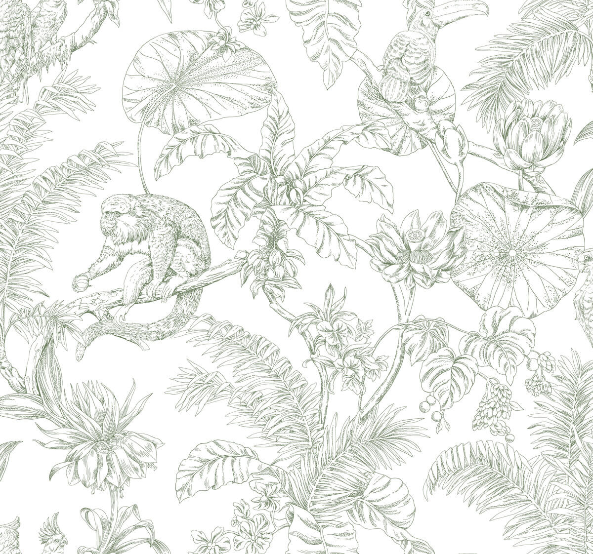 Toile Resource Library Old World Toile Wallpaper - Blue – US Wall
