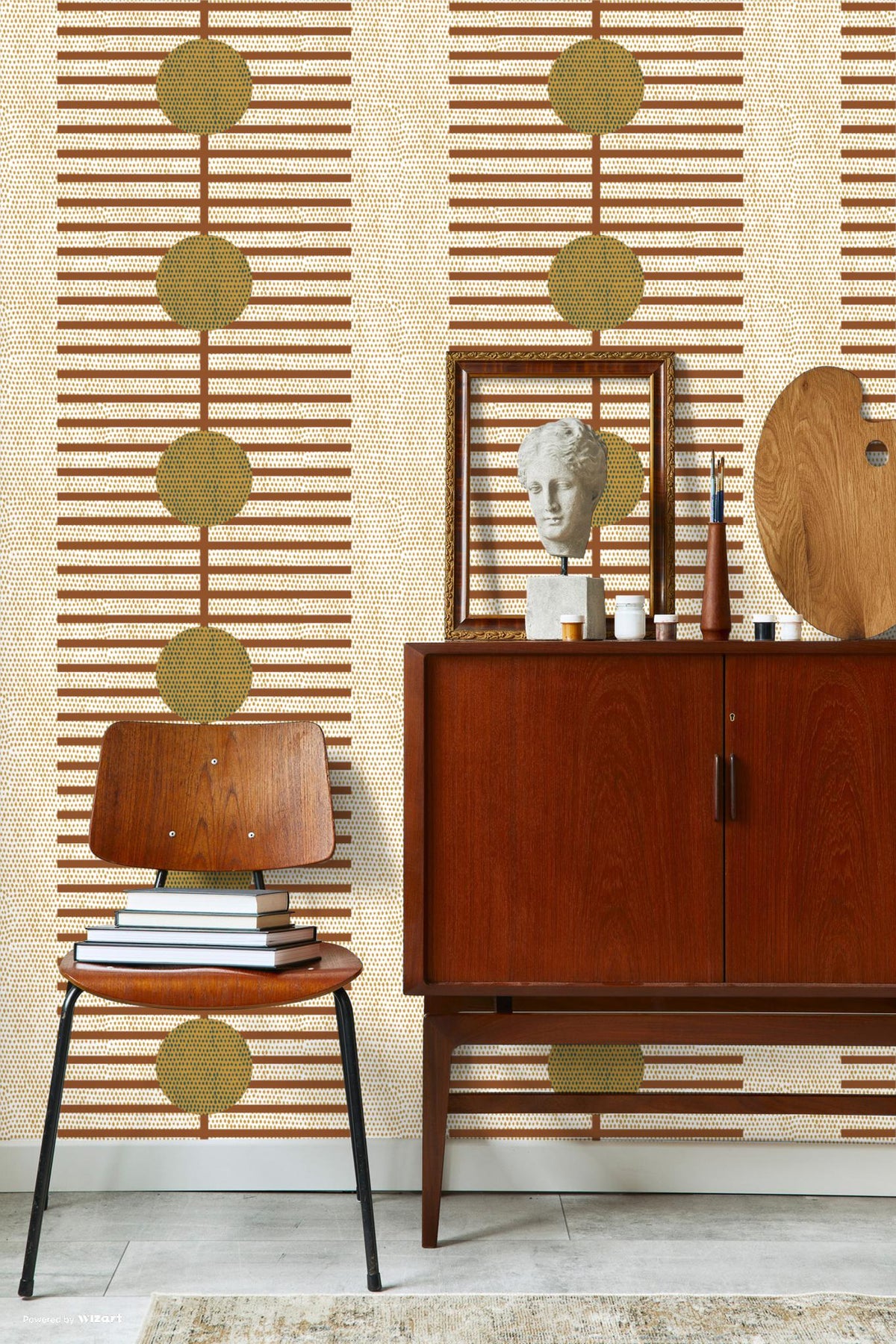 Mitchell Black Forbes Masters Nomalanga Wallpaper Sample - Terracotta