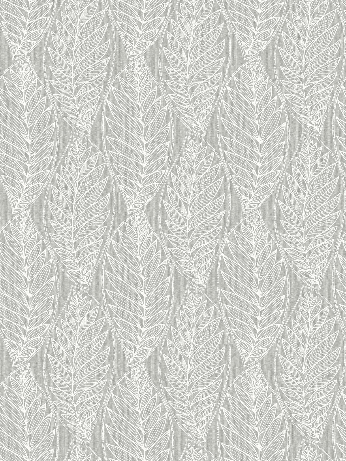 Seabrook Summer House Kira Leaf Husk Wallpaper Sample - Harbor Grey
