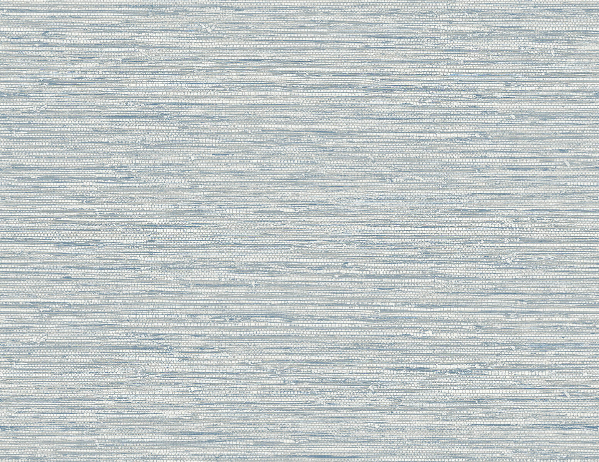 Seabrook Summer House Isla Faux Jute Wallpaper - Fantasy Blue