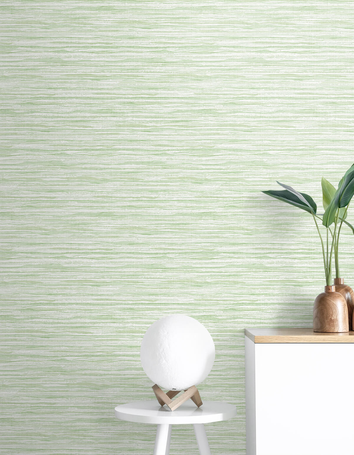 Seabrook Summer House Faux Stringcloth Wallpaper - Baby Lettuce