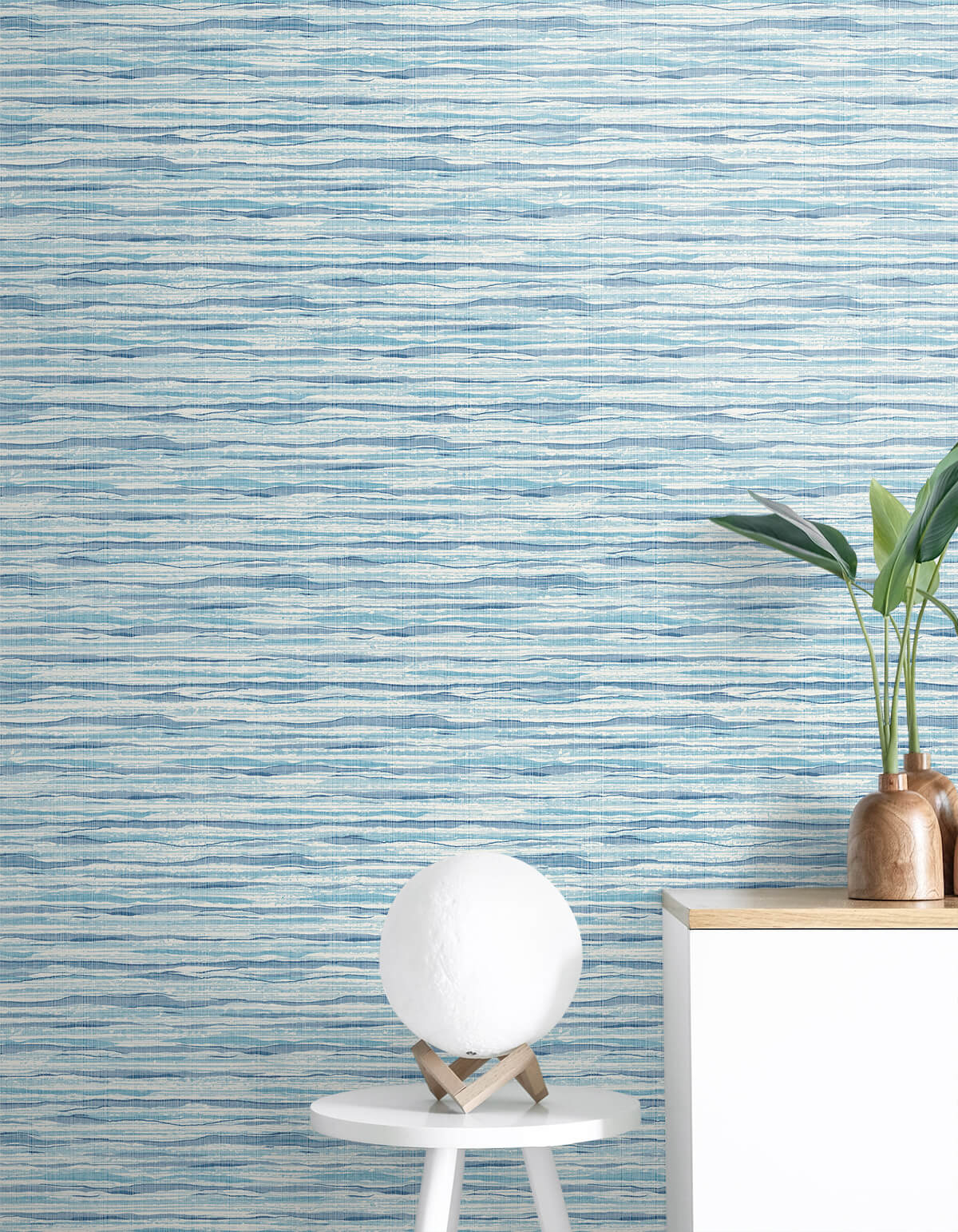 Seabrook Summer House Faux Stringcloth Wallpaper - Summer Surf