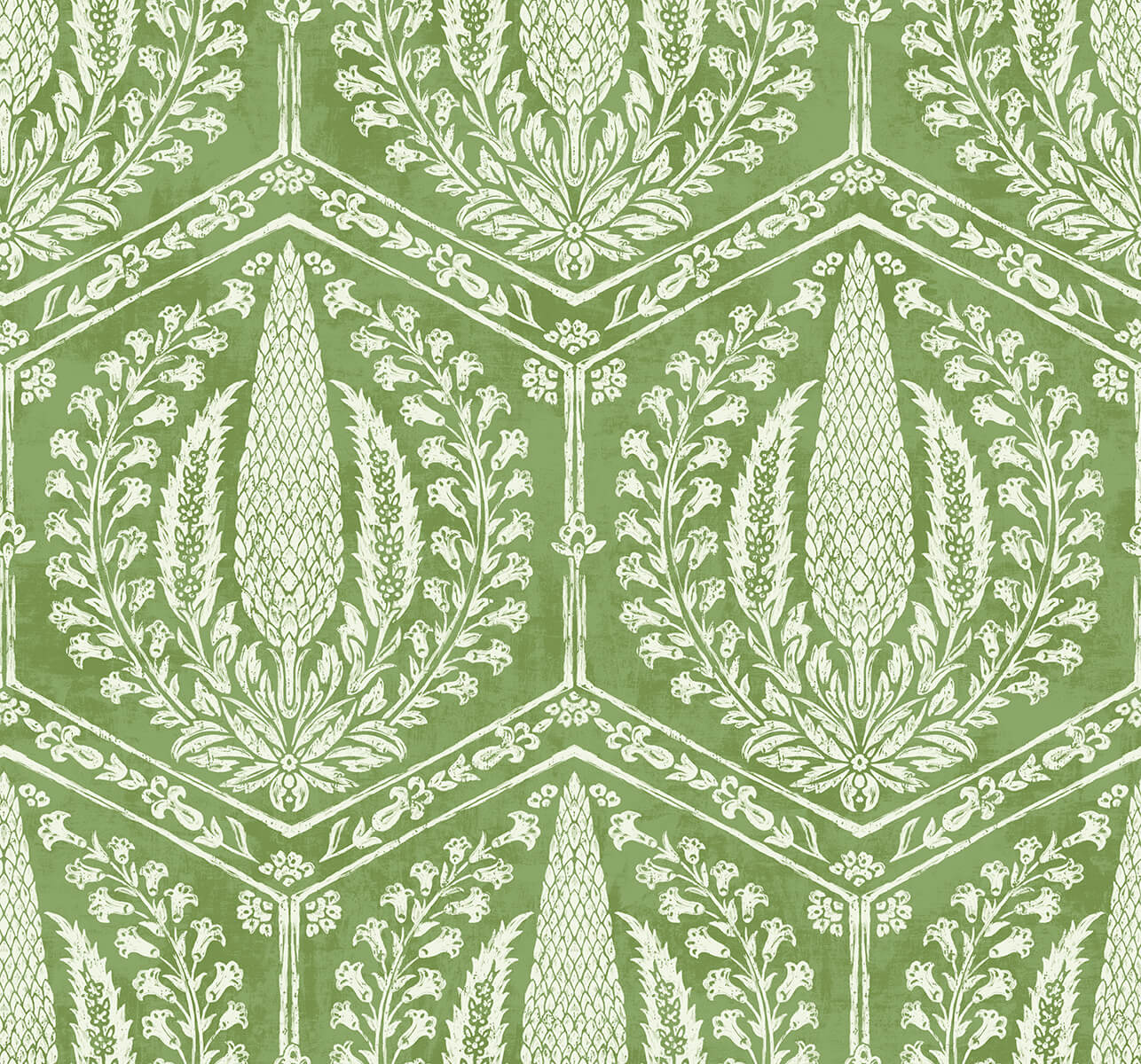 SC21404 Seabrook Summer House Cyrus Harvest Wallpaper - Courtyard