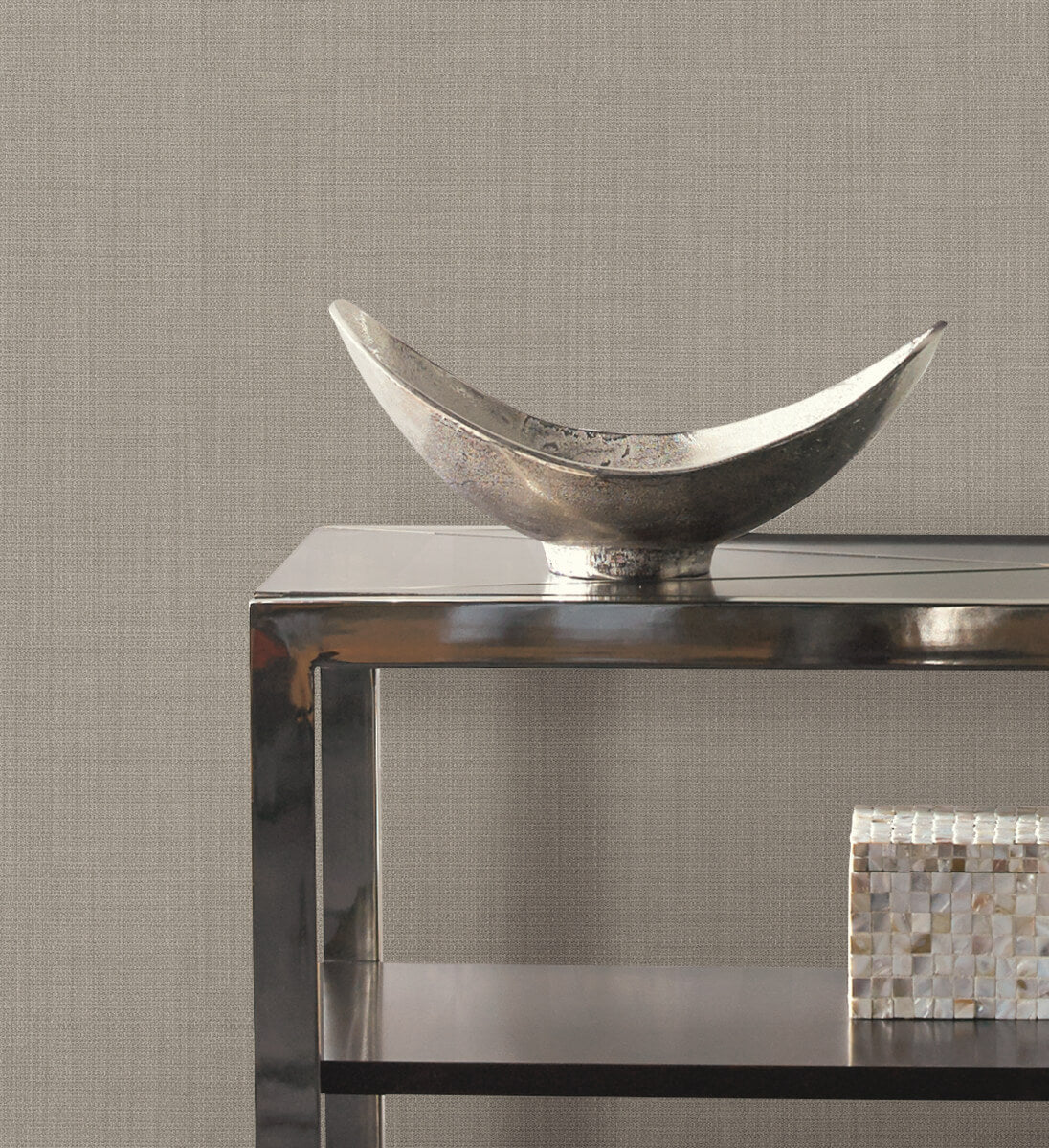 York Signature Textures Sofia Weave Wallpaper - Mushroom