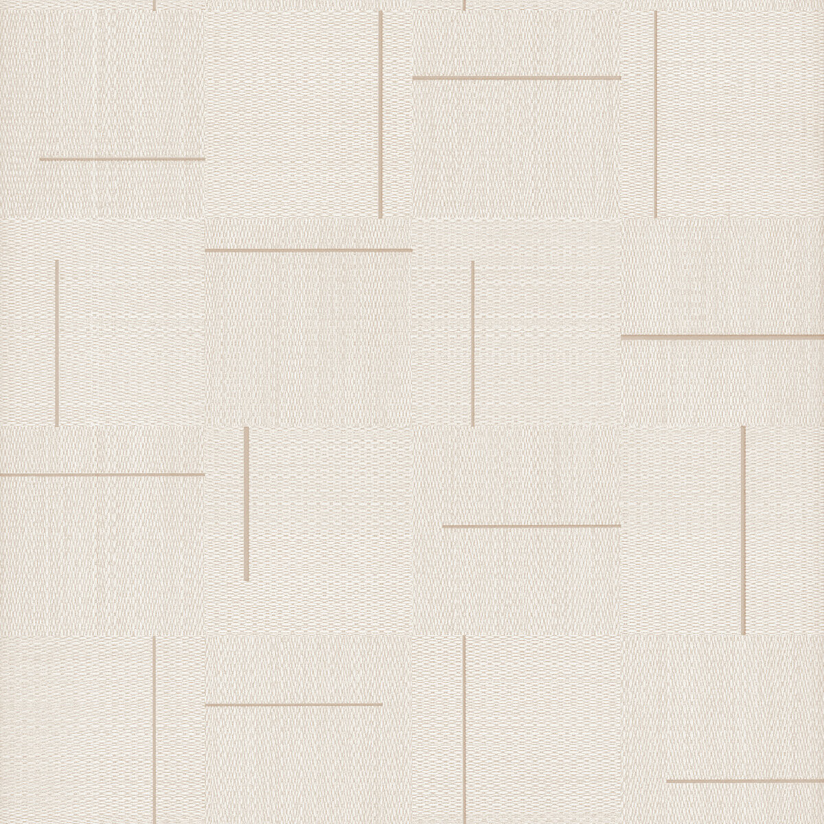 York Signature Textures Geo Block Weave Wallpaper Sample - Linen